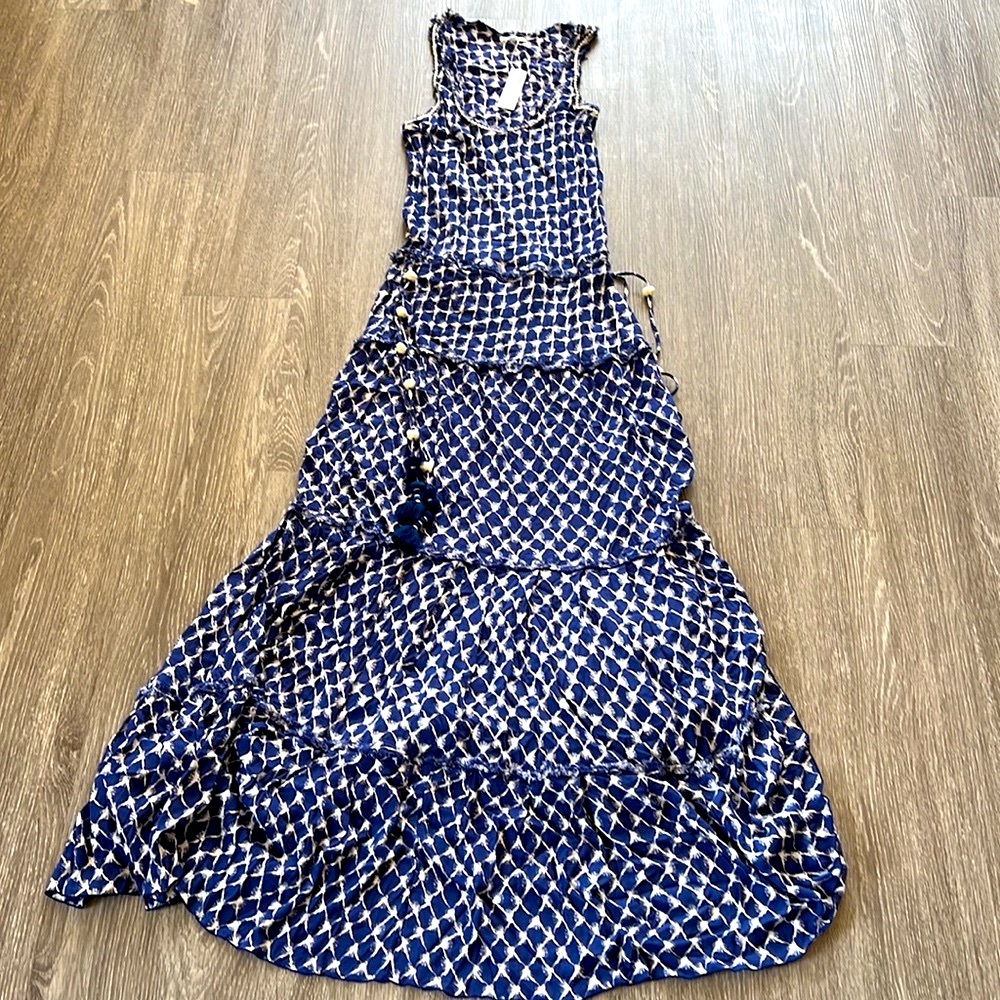 NWT Poupette St. Barth Jenna Panelled Maxi Dress L